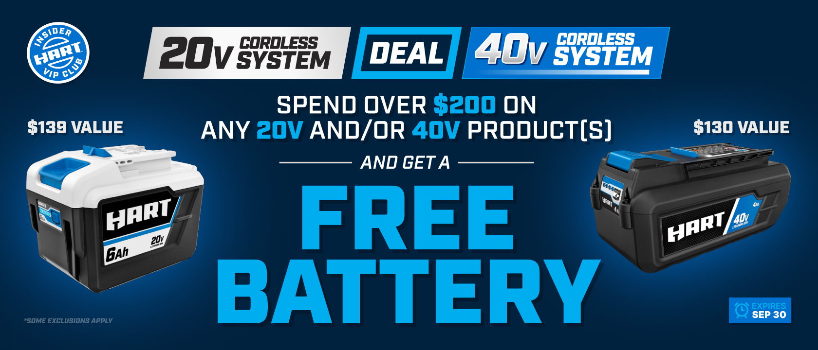 Purchase any new 20V Hybrid Light and get a free battery