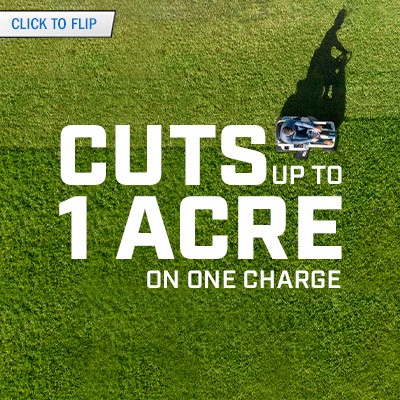 CUTS UP TO 1 ACRE ON ONE CHARGE