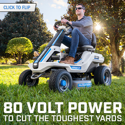 80V POWER TO CUT THE TOUGHEST YARDS
