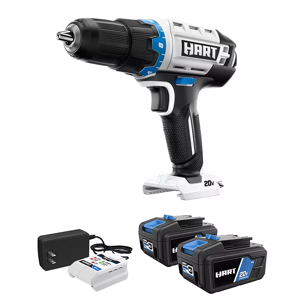 2-Pack 20-Volt 4ah Batteries and FREE 1/2-inch Drill Driver